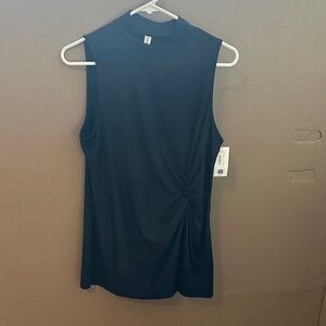 SPANX Black Sleeveless Twist-Knot Tank